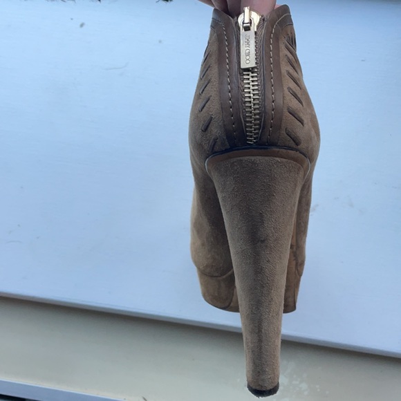 Jimmy Choo suede booties tall heel - Picture 6 of 8